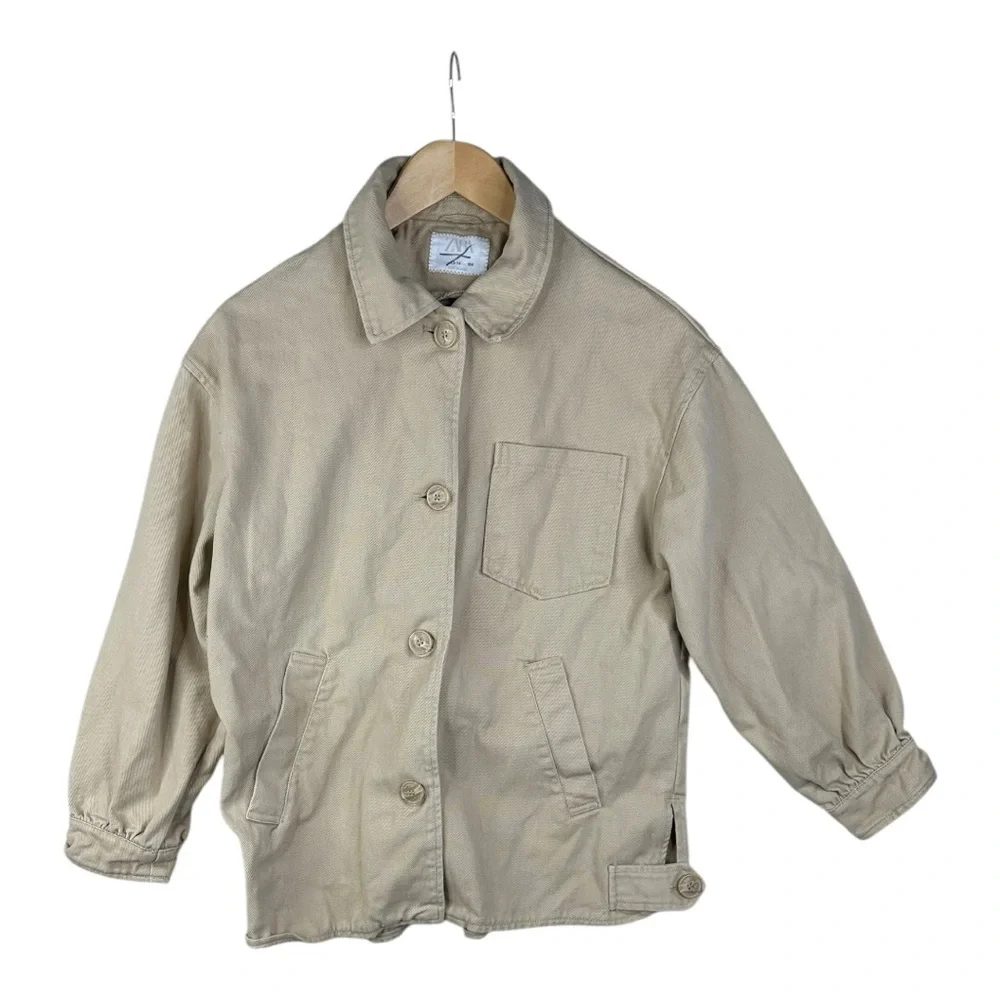 Zara Beige Button-Up Jacket‎